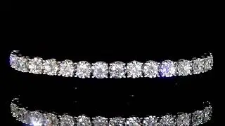 18K WHITE GOLD 7.54CT TDW LARGE DIAMOND LINK BRACELET. Ref. 407 412
