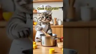 Cooking cat#Kittens #CuteCats #AdorableCats #CookingCats #ShortCats #CuteCats #FunnyCats