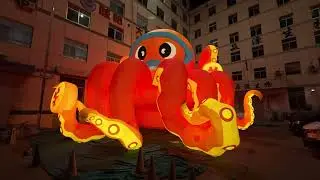 Custom Digital Inflatables Balloon Huge Octopus for #Stagedesign #AdvertisingInflatable Decoration