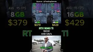 RTX 5060 Ti 8 ГБ против 16 ГБ ✅ #Игры #ПКИгры #Nvidia #NVDA #RTX #dlss #Geforce #бюджетныйПК #GPU...