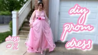 DIY PROM DRESS part 2 | TEUTA MATOSHI INSPIRED big tulle overlay dress with flowers 🌸
