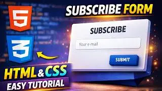 How to Make Subscribe Form UI Design in HTML CSS | Beginner Friendly