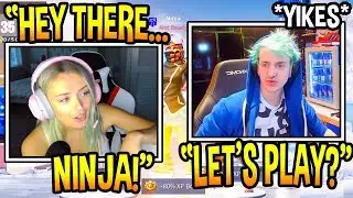Ninja *FINALLY* Plays With A Female Streamer In Fortnite! (FUNNY) Fortnite Moments