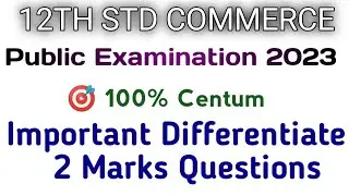 12th Commerce | Important Questions | @AAKKAMSATHISCORNER