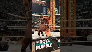 Brock Lesnar eliminate Oba Femi from The Men's Royal Rumble #wwe #royalrumble