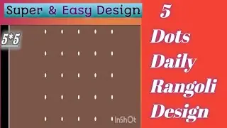 Easy Rangoli Design/ Daily Design With 5 dots  Rangoli Design
