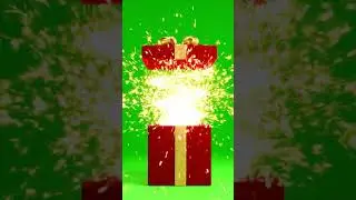 Magical Christmas Gift Box Opening Green Screen Effect (Spark Burst Loop) 01 #chromakey #snow