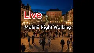 Malmö Night Walk 🇸🇪 | Walking Tour Through City Streets