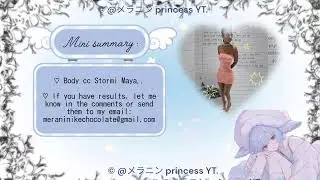 𓆉｡˚ ✧ Body cc Stormi Maya subliminal (963hz)