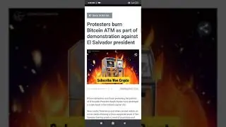 Protesters burn Bitcoin ATM as part of demonstration against ElSalvador president #shorts #salvador