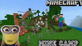 Minecraft : how to build a simple mine camp #minecraft #minecamp