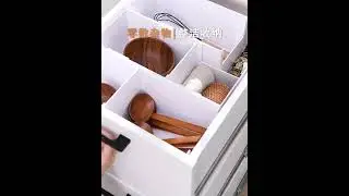 kitchen flatwear storage bins white color plastic cabinets organizer container