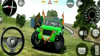 Modified Mahindra Thar 😈 | Indian light green Thar | Gadi Wala Games | Part 48