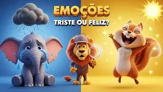 😭 TRISTE ou FELIZ? 😄 O Mistério das EMOÇÕES Coloridas!  Os Sentimentos com os Detetives da Floresta