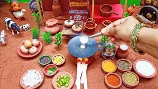 Miniature Masala Roast | Masala Dosa Recipe | Miniature Cooking | Madhu Mini Food | # E21