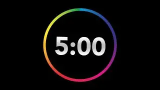 ⏱️5 Minutes Timer Countdown with Clock Ticking Sound & Finish Ding 🔔