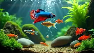 Relaxing Aquarium ASMR 4K 🐠🎶 | Peaceful Music for Sleep, Study & Focus