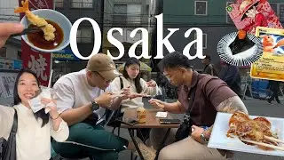 osaka vlog 🇯🇵 card hunting, trying new street foods for the first time!
