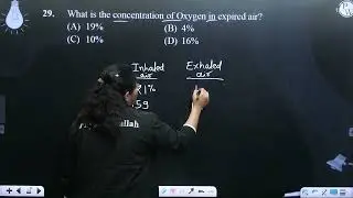 What is the concentration of Oxygen in expired air?....