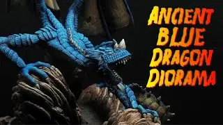Ancient Blue Dragon Diorama