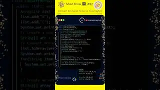 How To Code Java Display Convert ArrayList To Array To ArrayList  💯 #92 
