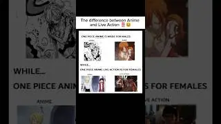 the difference between Anime and Live Action ‼️😆 #anime #animememes #onepiece #shorts #fyp