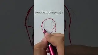 Practice to draw 3/4 angle:
