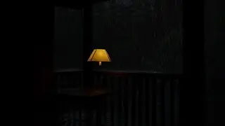 Quiet Balcony at Night 🌙 Soft Desk Lamp Glow | Calm Evening Ambience for Deep Sleep
