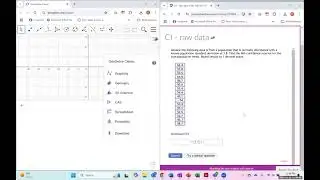 Geogebra Demo: CI from raw data including open CSV file
