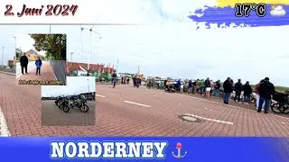 Norderney, Inselimpressionen Sonntag Vormittags, verlängertes Clubwochenende, Bikertreffen am Hafen