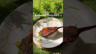Lehsuni Baigan Fry 🍆| Spicy Garlic Brinjal Tawa Fry🌶️| Easy Lunch Recipe #shorts #trythebestbites