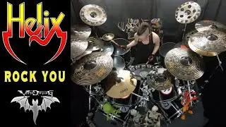 Helix - Rock You - drum cover - (Vampdarling)