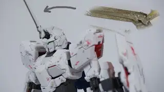 I painted the antenna of the RG Unicorn Gundam