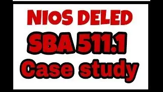 Nios Deled SBA 511.1 Case study.