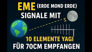 EME ( Erde Mond Erde ) Signale mit 10 Elemente Yagi f&uuml;r 70cm empfangen.#eme #yagi #amateurfunk #sdr