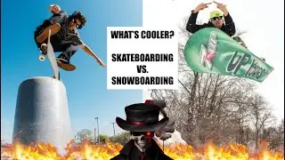 Is skating cooler than snowboarding? (Snowboard Kickflip)