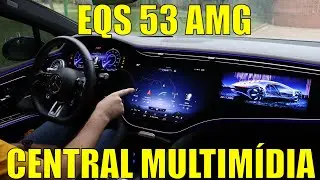 Mercedes EQS 53 AMG - Detalhes da Central Multimídia