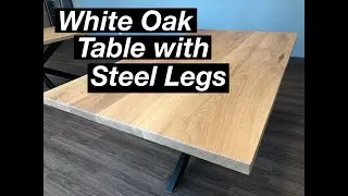 White Oak Table with Steel Spider Legs | Custom Tables Edmonton