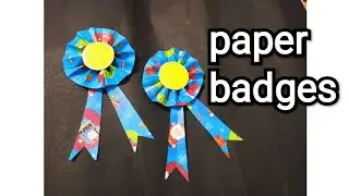 How to make badge with paper/paper batch making