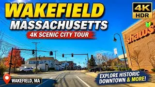 🚗 Wakefield Massachusetts | 4K Scenic City Driving Tour - 11/8/24