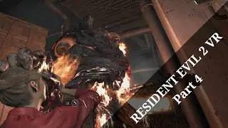 10% bossfight | 90% bugs - A guy with bad eyesight tries resident evil 2 VR - let's play part 4