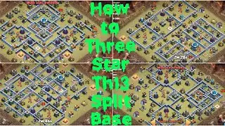 Popular 4 th13 war base how to 3 star #23 | Split Base | Hog Miner | coc sundar