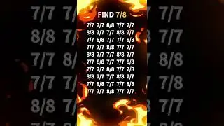 Brain Challenge | Test Your Observation Skills By Finding 7/8 In 5 Seconds! #viralshort #funny