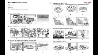 Listening B1 revised 2020, PET 1 , Test 3, Part 1