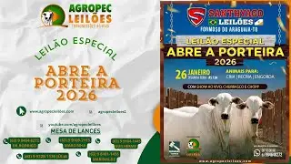 Agropecleiloes AO VIVO | LEILÃO GADO DE CORTE | SANTHYAGO LEILÕES |FORMOSO DO ARAGUAIA-TO | 26/01/26