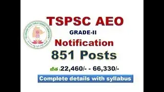 TSPSC  AEO NOTIFICATION | TSPSC AEO NOTIFICATION  2017 | 851 AEO POSTS
