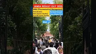Jamia Result out 2025 | Revised answer key #jmi2025 #ytshorts #shorts