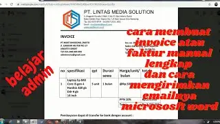 How to create an invoice, manual invoice with a blank document in MS Word II, learning for beginn...