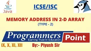 How to calculate Memory Address in Array - ISC ( TYPE - 2 )