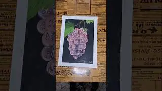 на канале подробное видео, подписывайся  #grape #artwork #art #виноград #нарисовать #Картина